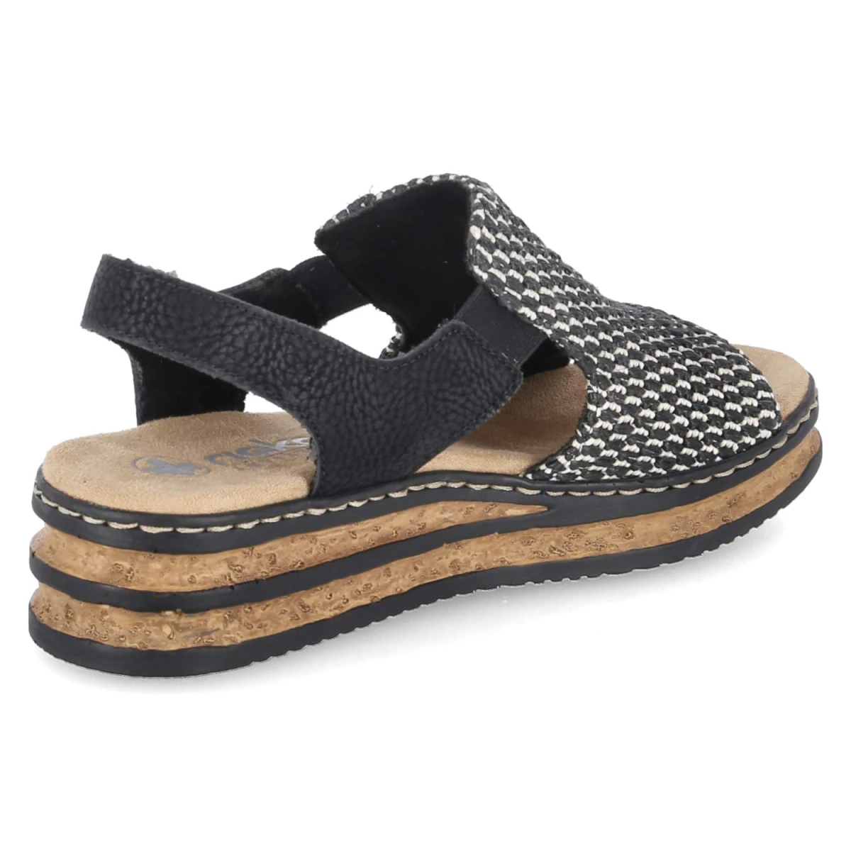 RiekerSandalen - schwarz kombi
