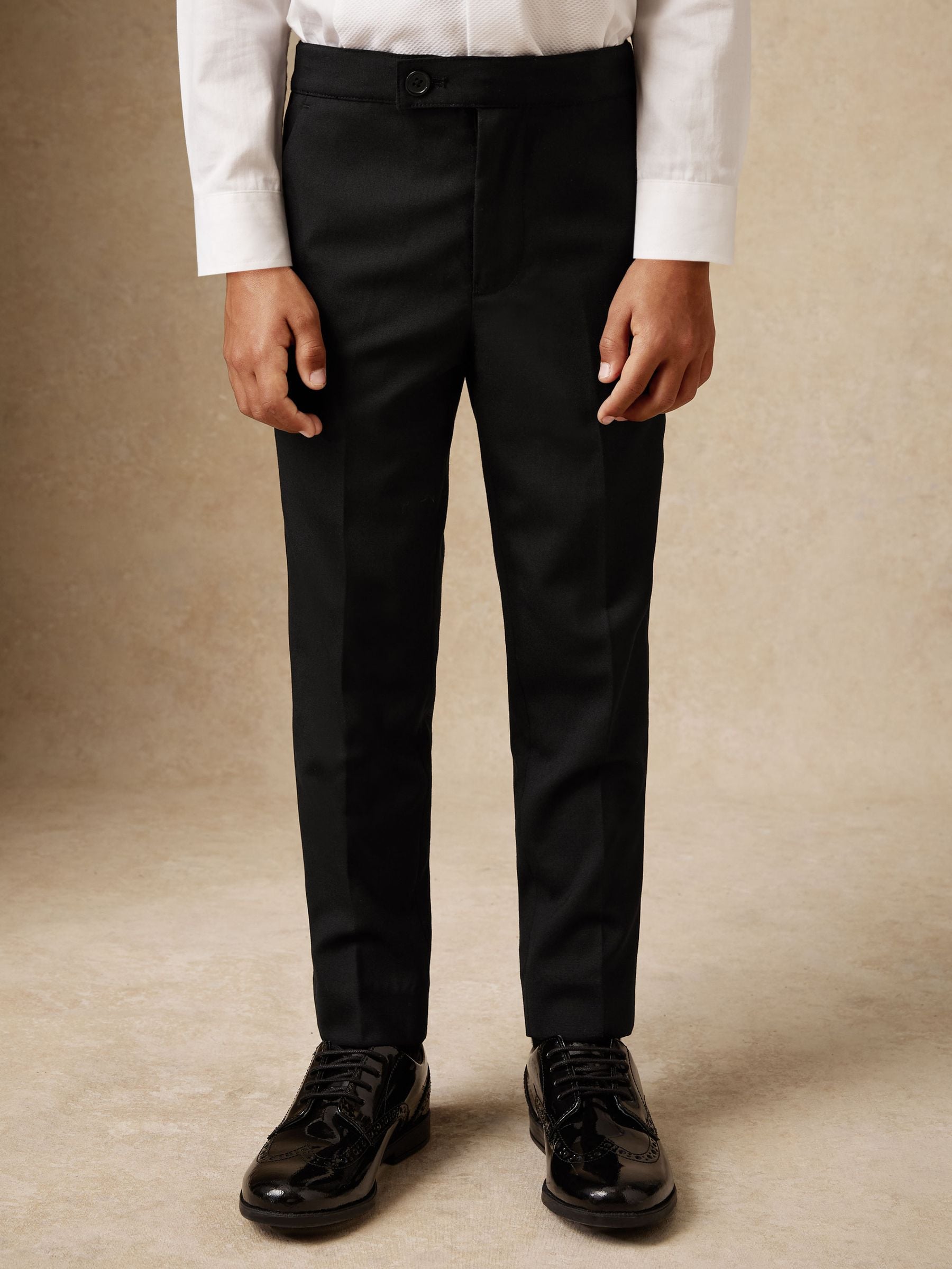 Zwart - Reiss Knightsbridge Tuxedo broek van satijn met strepen