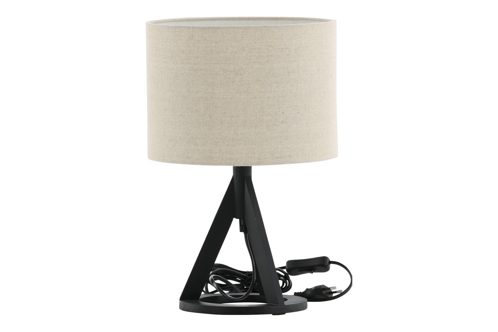 Kona bordlampe Sort, linskjerm