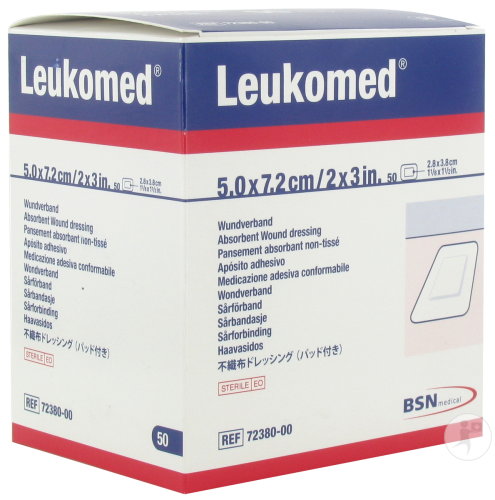 Leukomed Pansement Stérile Absorbant Non-Tissé 7,2x5cm Pièces 50 (7238000)