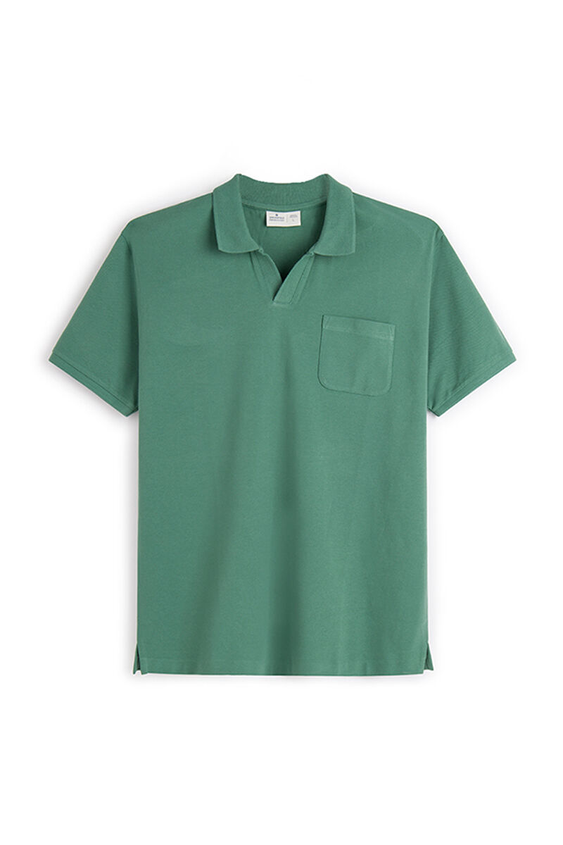 Cuello resort polo piqué - verde
