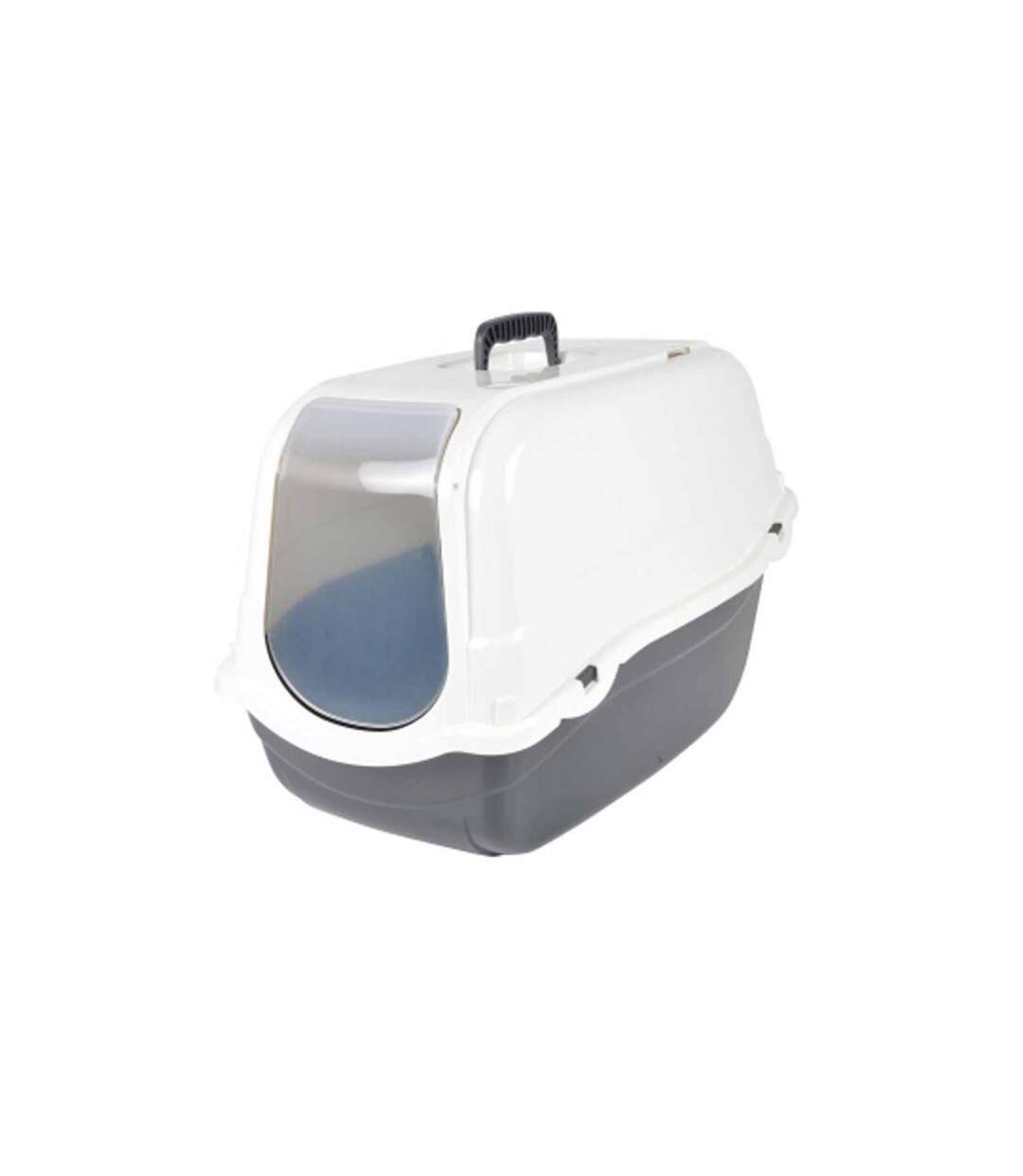 Paris Prix - Litière Pour Chat toilette 57cm Ivoire & Anthracite