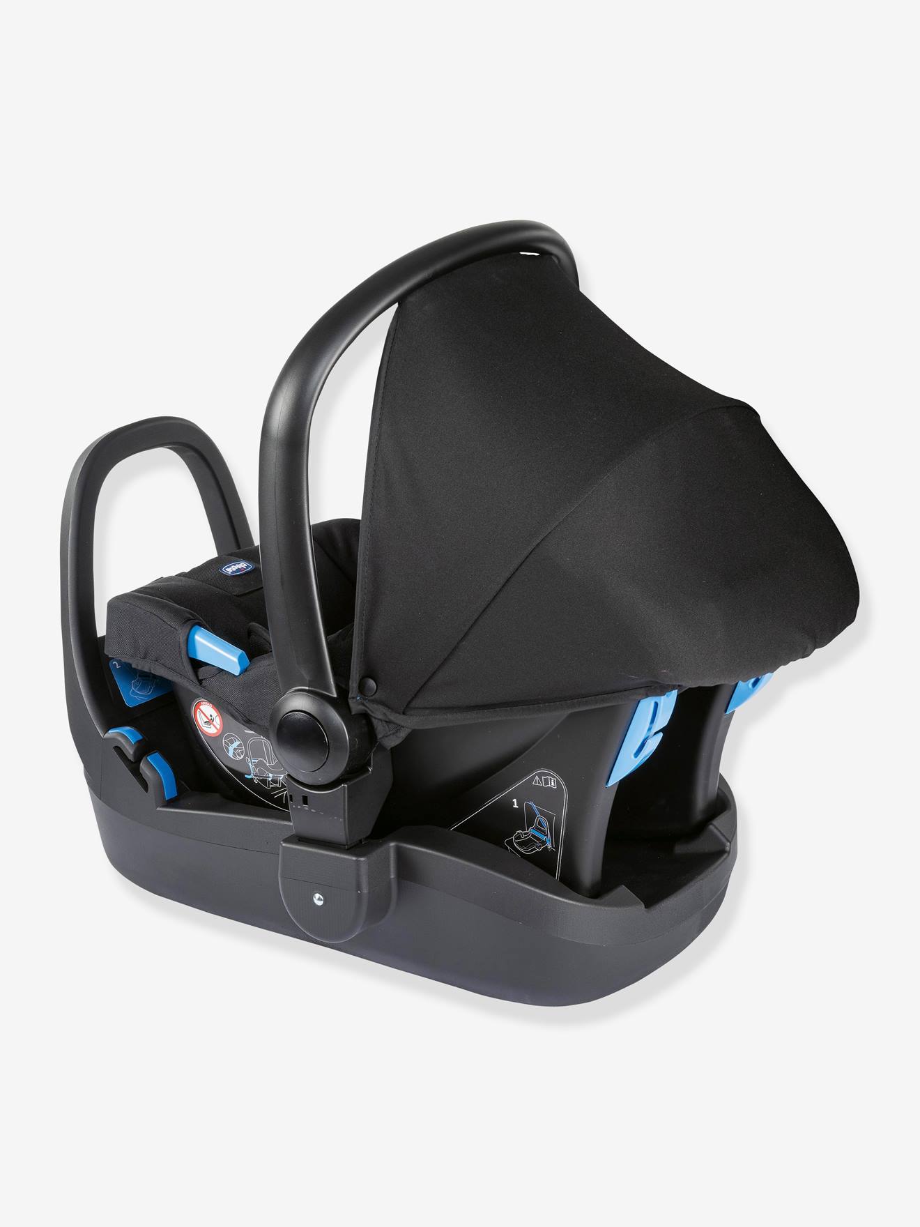 Base padrão Chicco para cadeirinha de carro Kaily Gr 0+ do conjunto Best Friend+ Comfort Trio, Chicco, preta lisa