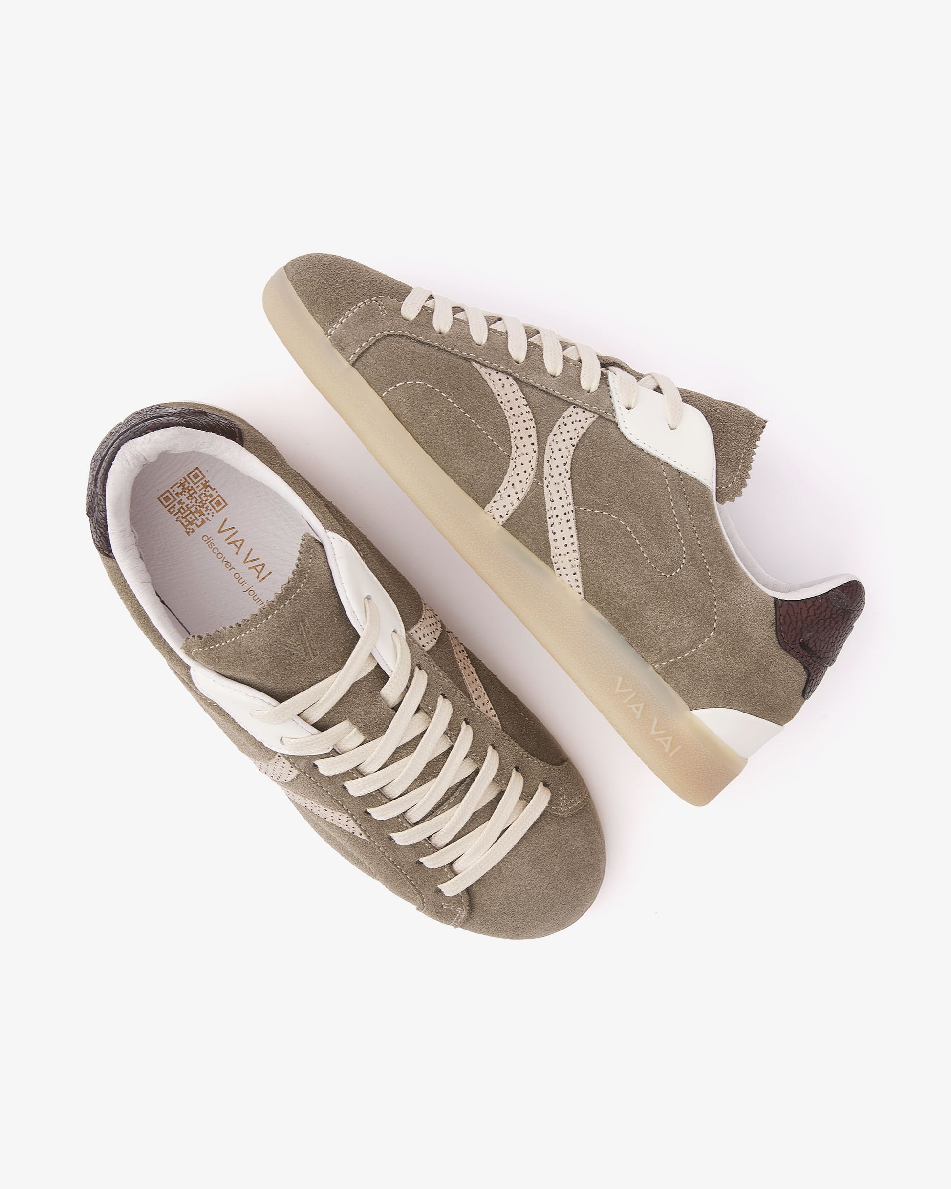 VIA VAI groene dames sneakers Nilla Khloe