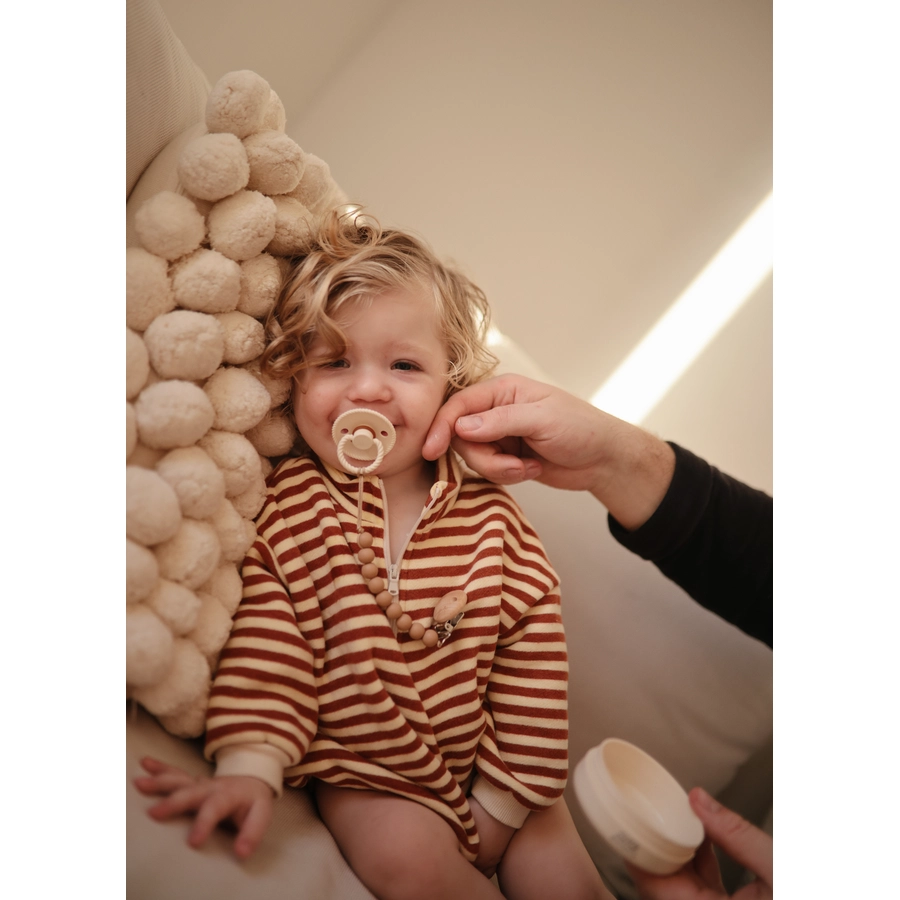 FRIGG Schnuller Rope CreamCroissant 6-18 Monate