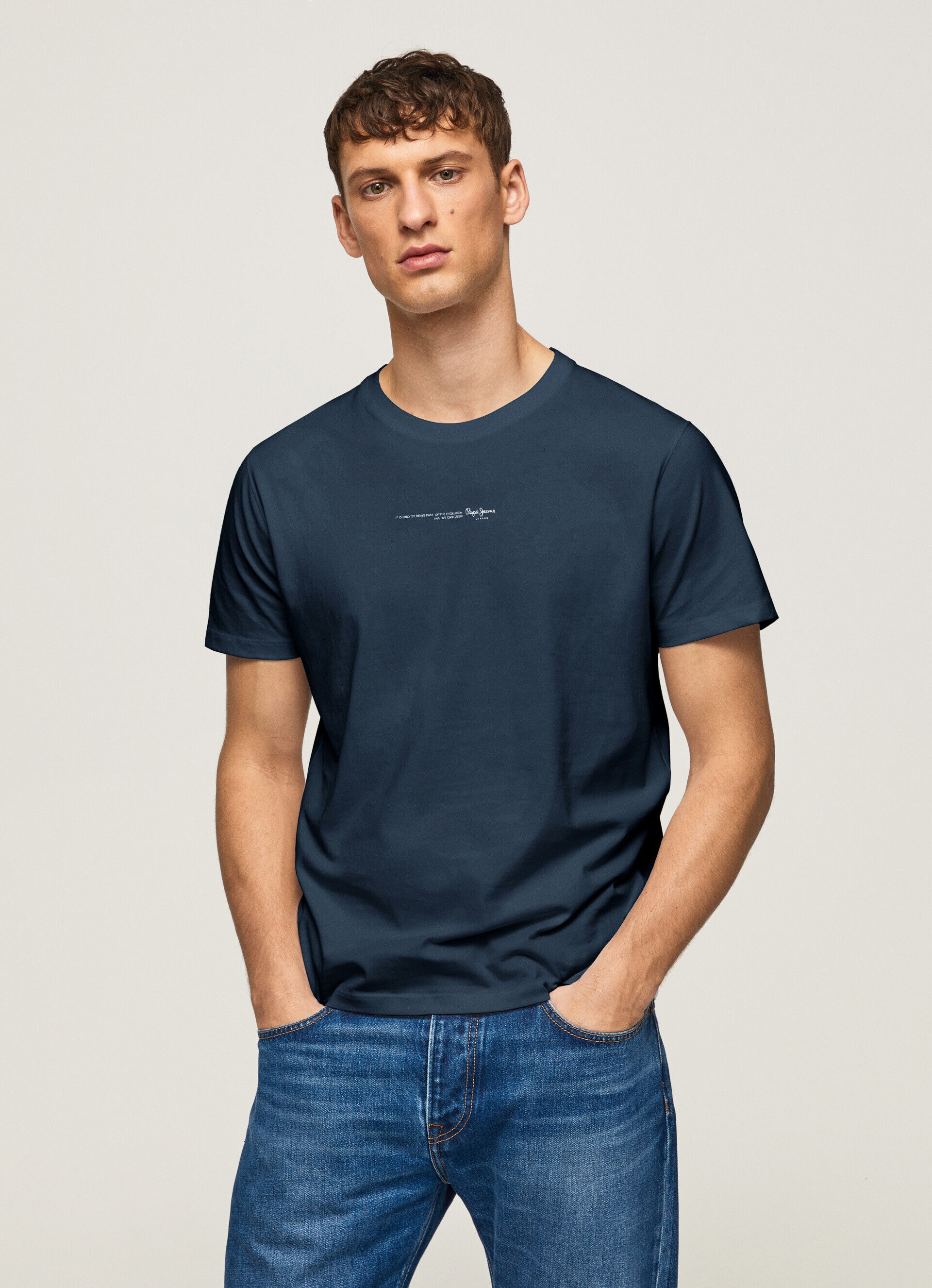 CAMISETA COM LOGOTIPO ESTAMPADO - jarman azul