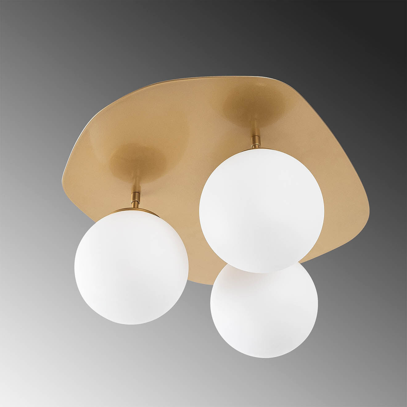 Opviq Plafonnier Well doré - 37x44x25 cm