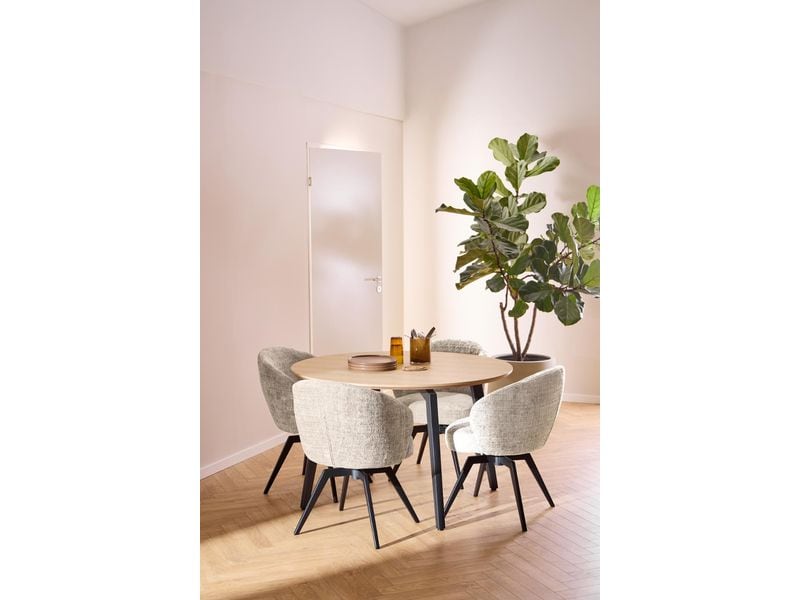 AC Design Stuhl Darlene 1 Stück, Beige Eleganter Esszimmerstuhl mit bequemem Sitz
