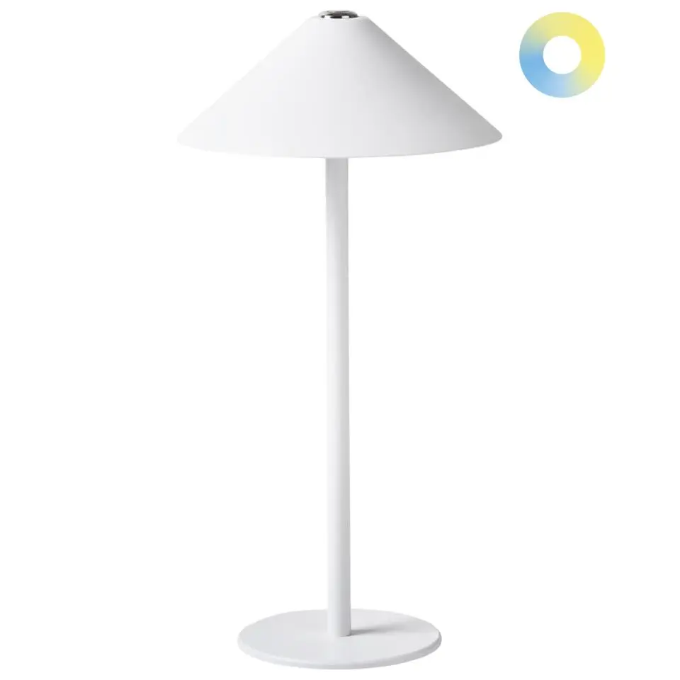 FRANCOLI - Tafellamp - Wit- Aluminium