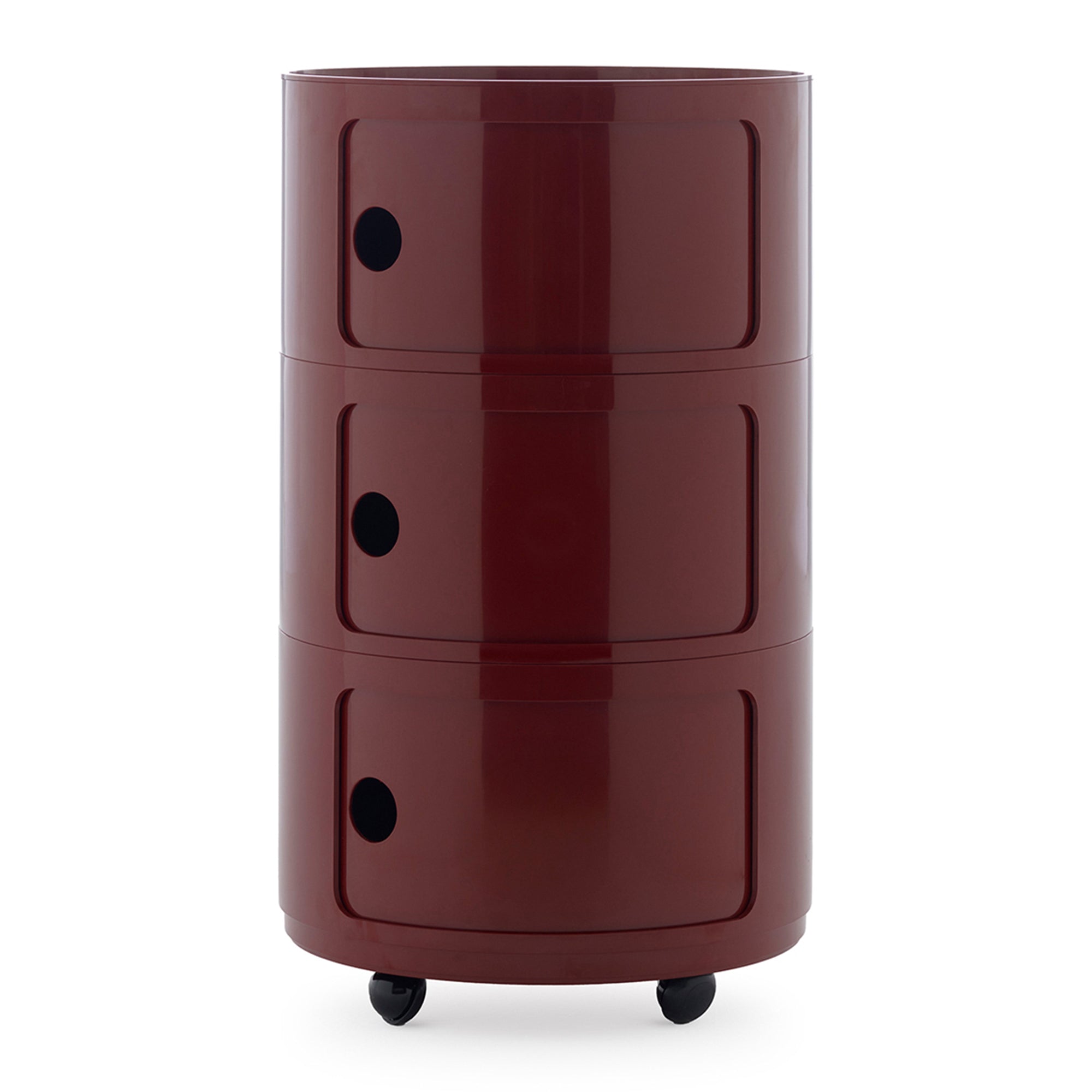 Kartell Componibili Kast Ã 42 cm - 3 Modules - Burgundy