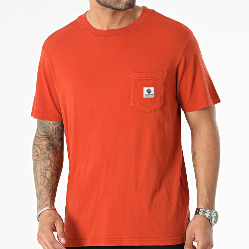 Tee Shirt Poche Basic Orange
