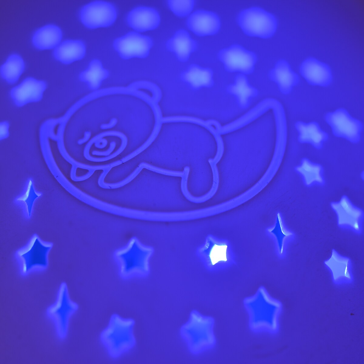 Moni Nachtlicht Tiere Musikspielzeug Spieluhr Lichtfunktion, Melodien, Projektor blau