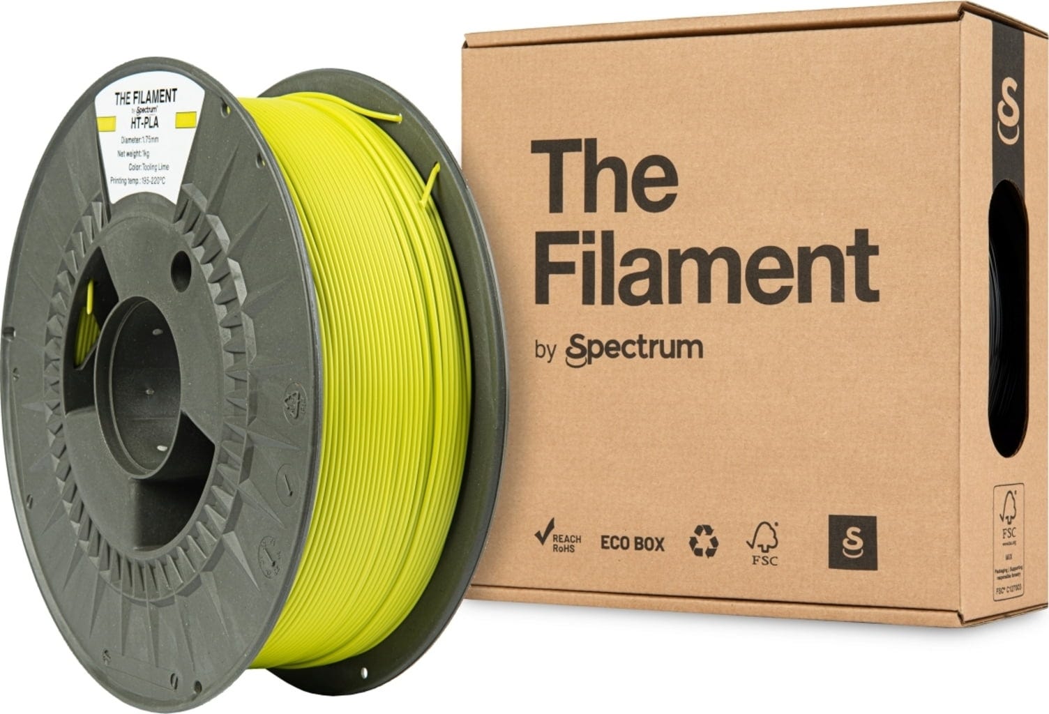 The Filament  HT-PLA Tooling Lime, 1,75 mm / 1000 g    Hitzebeständiges PLA Filament in Tooling Lime