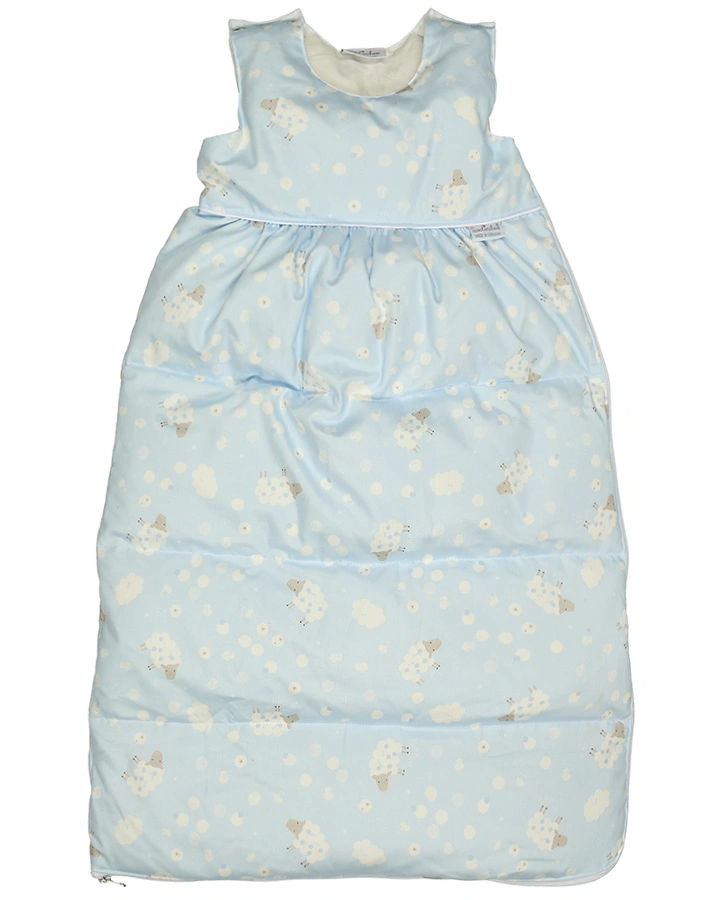 Daunen-Schlafsack SCHÄFCHEN in hellblau
