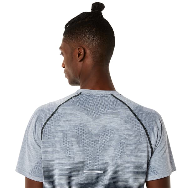T-shirt running ASICS SEAMLESS SS TOP PERFORMANCE BLACK/CARRIER GREY