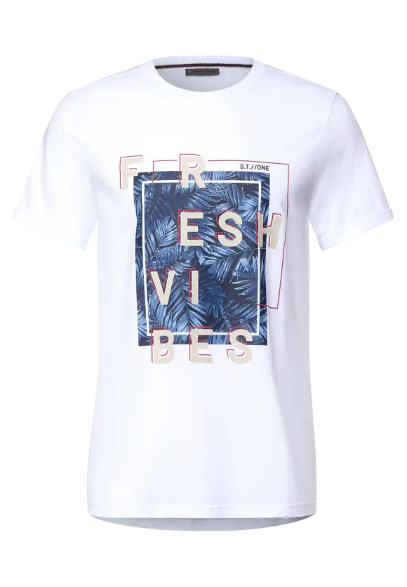 T-Shirt im Printmix - White
