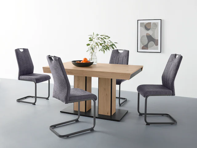 HELA Säulen-Esstisch Synchronauszug 140-180-220cm
