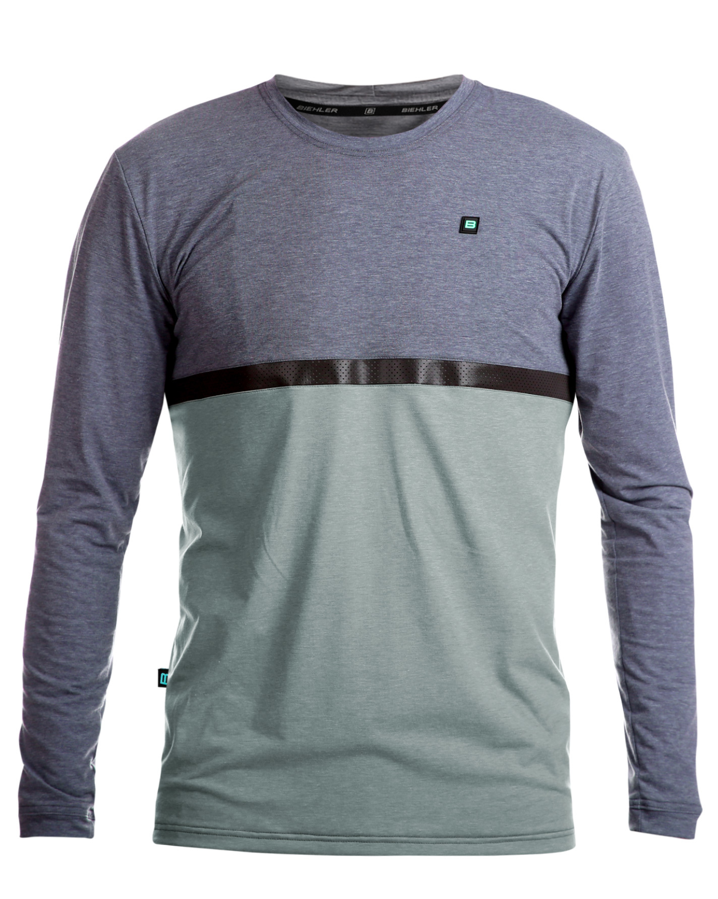 Biehler DSTNCE Gravel Fietsshirt Lange Mouwen Grijs/Groen Heren