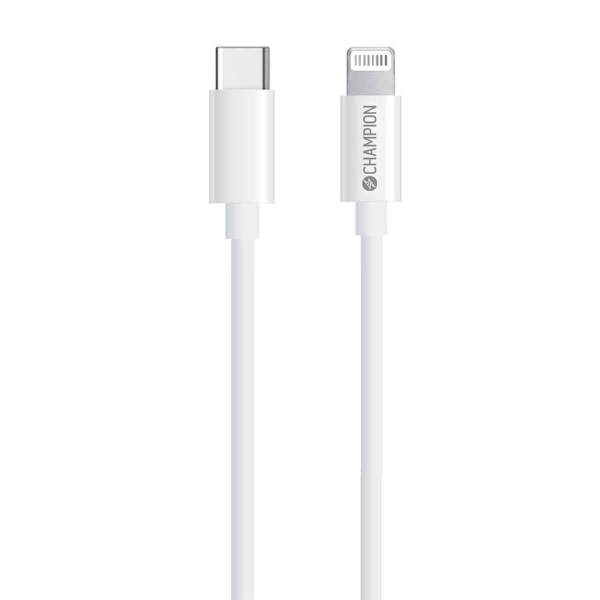 Champion USB-C til Lightning-kabel 1m Hvit