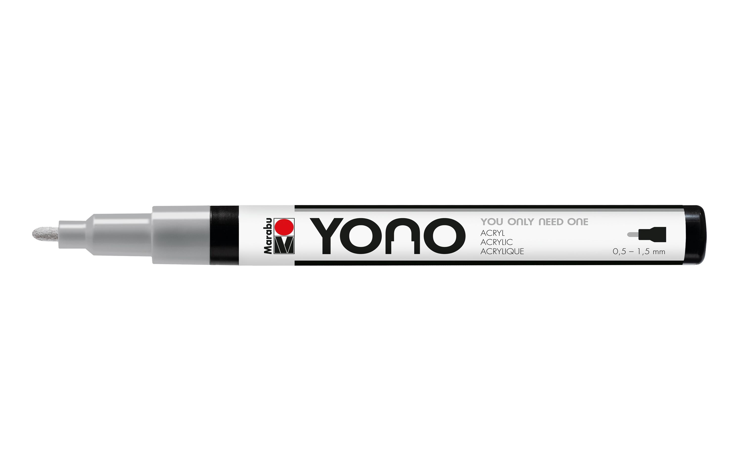 Acrylmarker YONO 0.5 - 1.5 mm GrauAcrylstift für alle Fälle