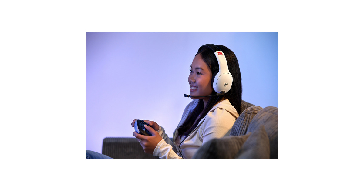 Turtle BeachAirlite Fit bedrade gamingheadset over-ear gaming headset  (Wit/zwart, Nintendo Switch 2, Nintendo Switch, Nintendo Switch Lite, Nintendo Switch - OLED-model)
