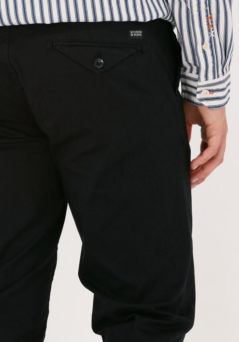 SCOTCH & SODA zwarte scotch & soda chino stuart regular slim-fit