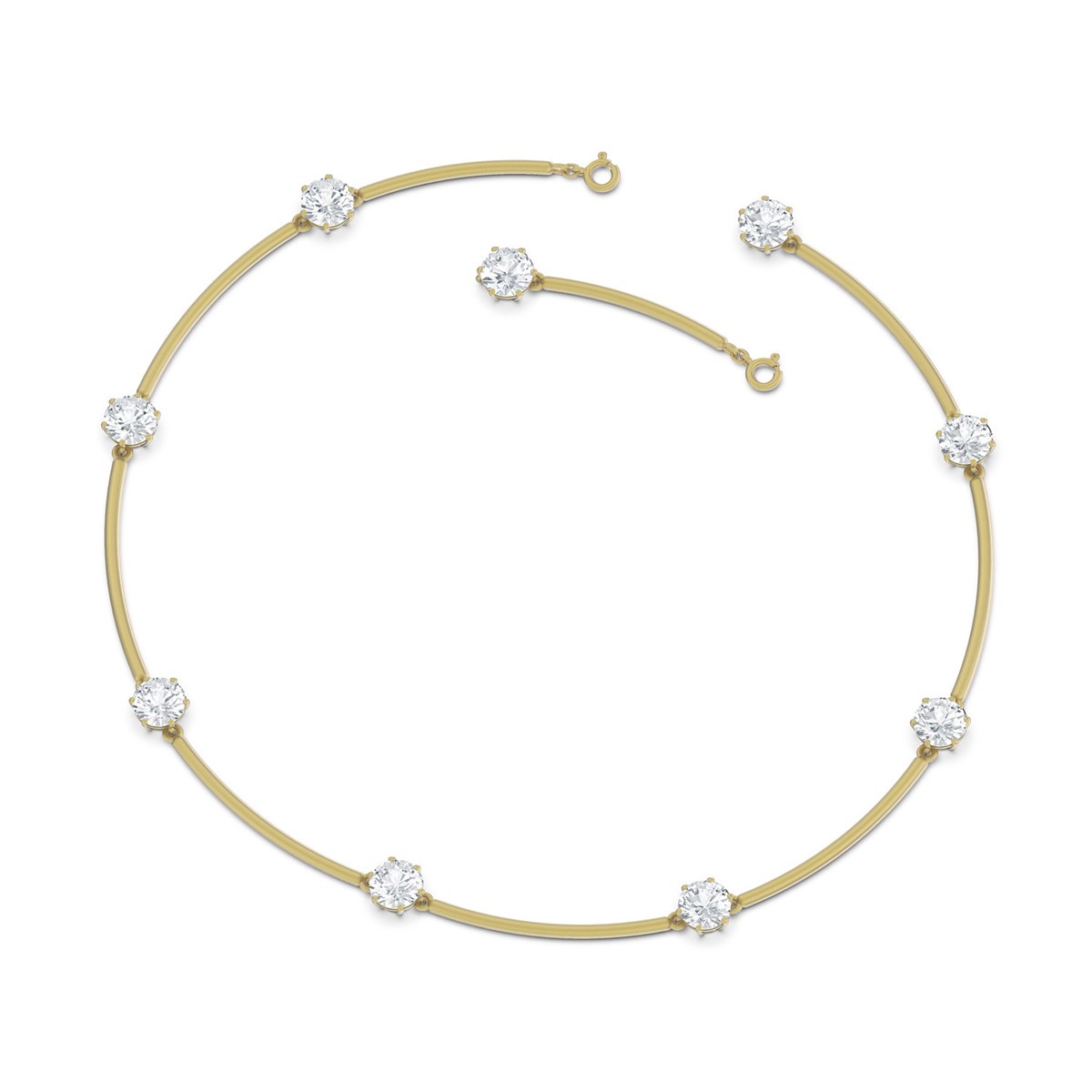 Collier ras-de-cou Swarovski Constella doré