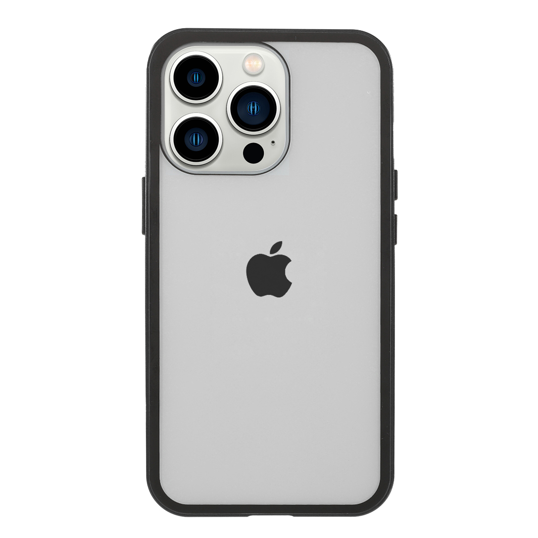 iPhone 13 Pro Magnetische Alu Schutzhülle mit Panzer Glas Backcover   Displayschutz (Magnet-Technologie) - Schwarz