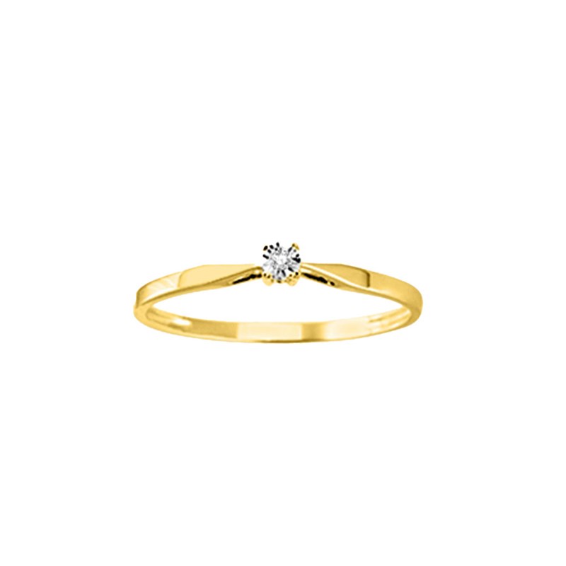 Bague Femme - Or 9 Carats - Diamant 0,006 Carats
