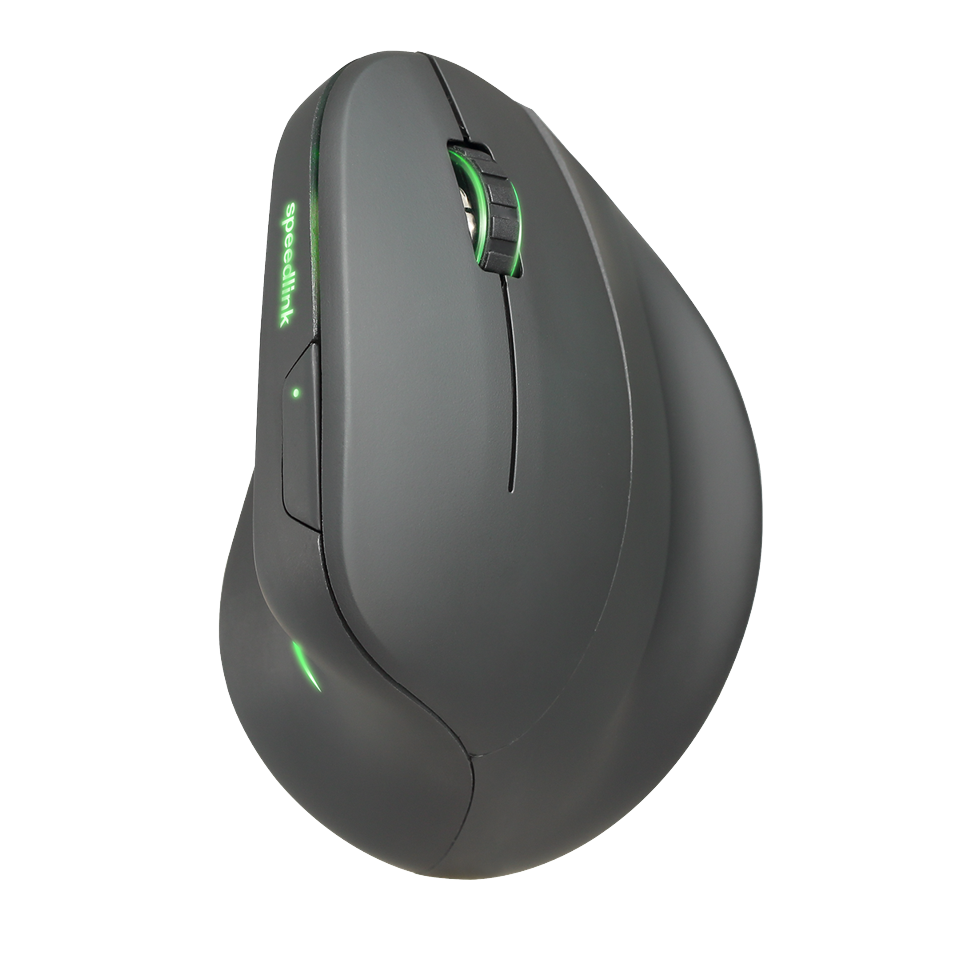 Speedlink - PIAVO PRO Illuminated Genopladelig Vertikal Ergonomisk Mus - trådløs, gummisort