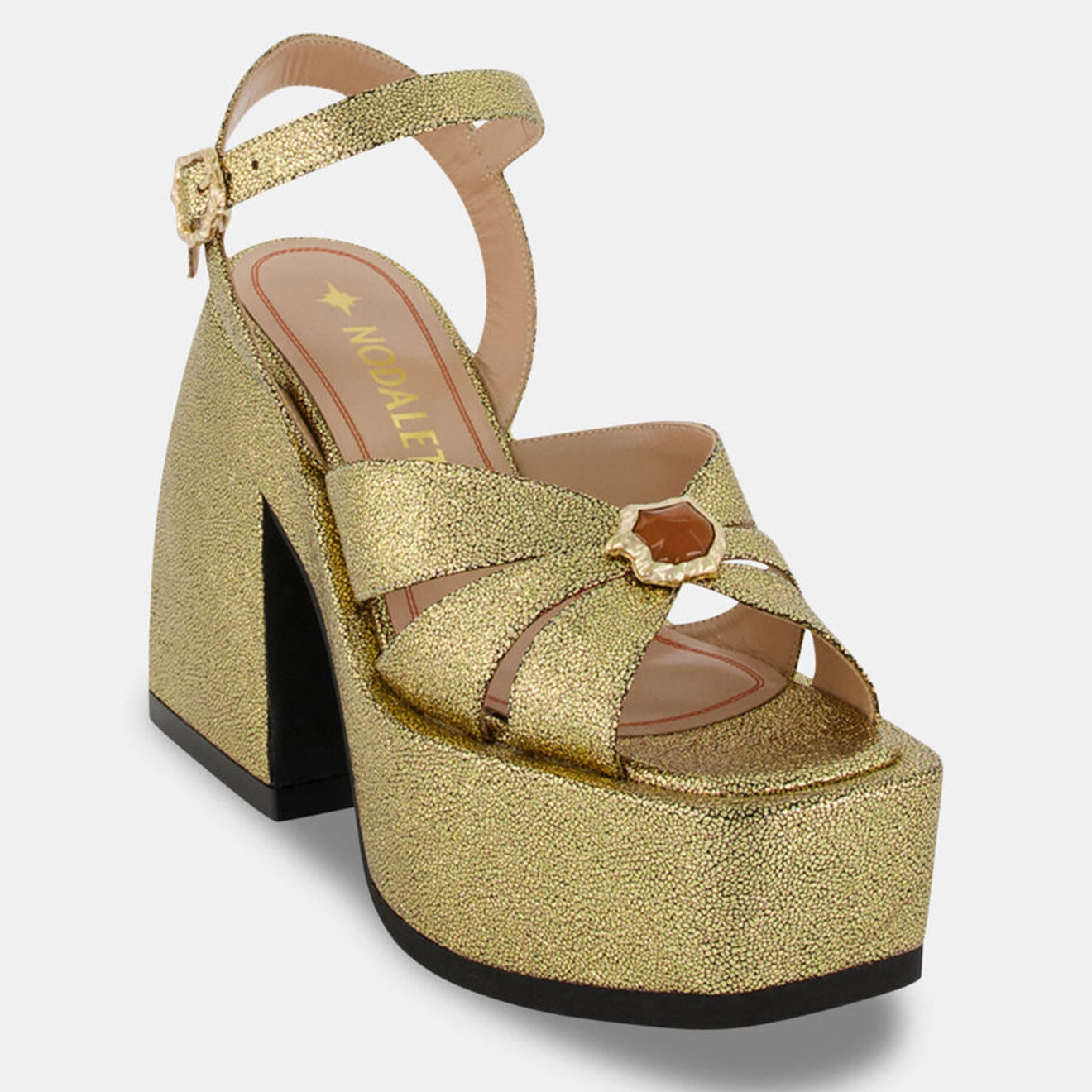 Nodaleto Sandales Clea dorées - Talon 11 cm