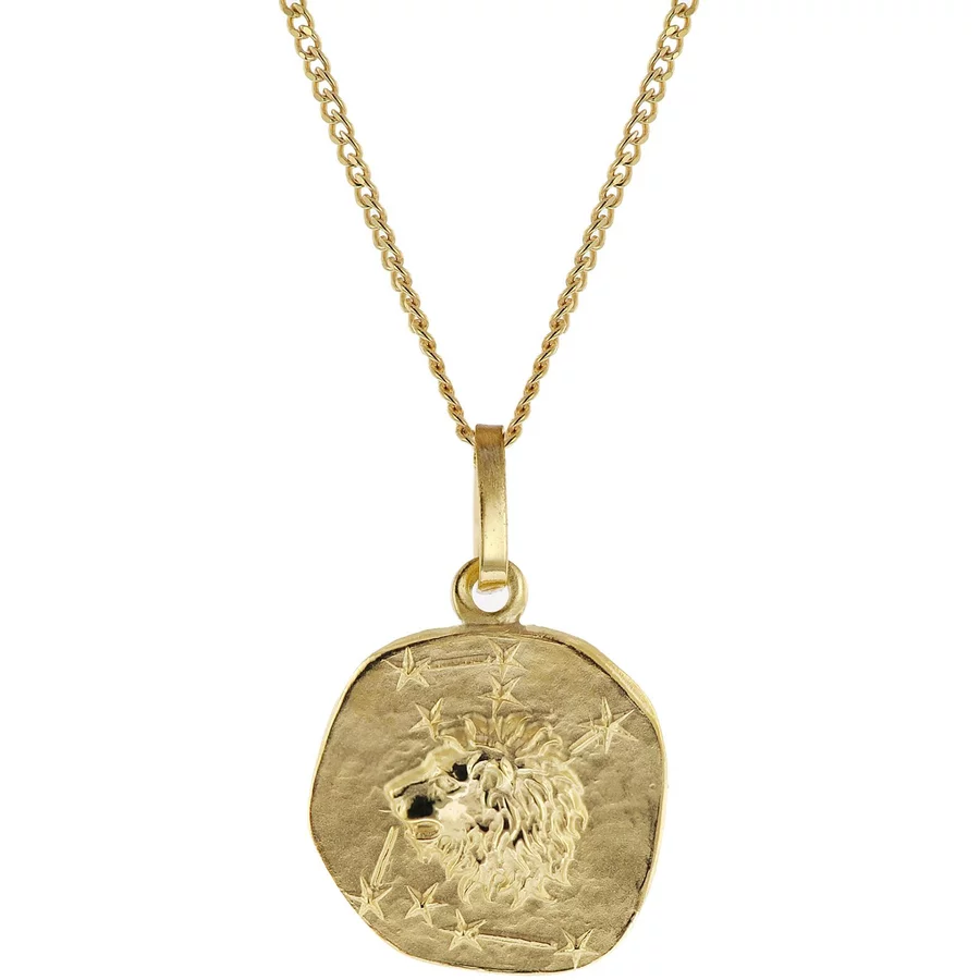 trendor Kinder-Halskette mit Sternzeichen Löwe 3338K Gold gold