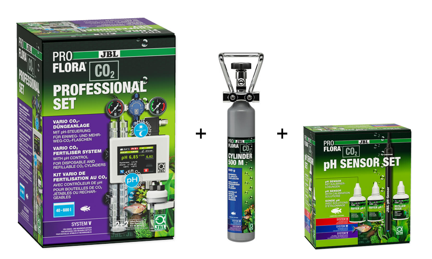 JBL Proflora Co2 Professional Set V   Elektrode & 500g fles