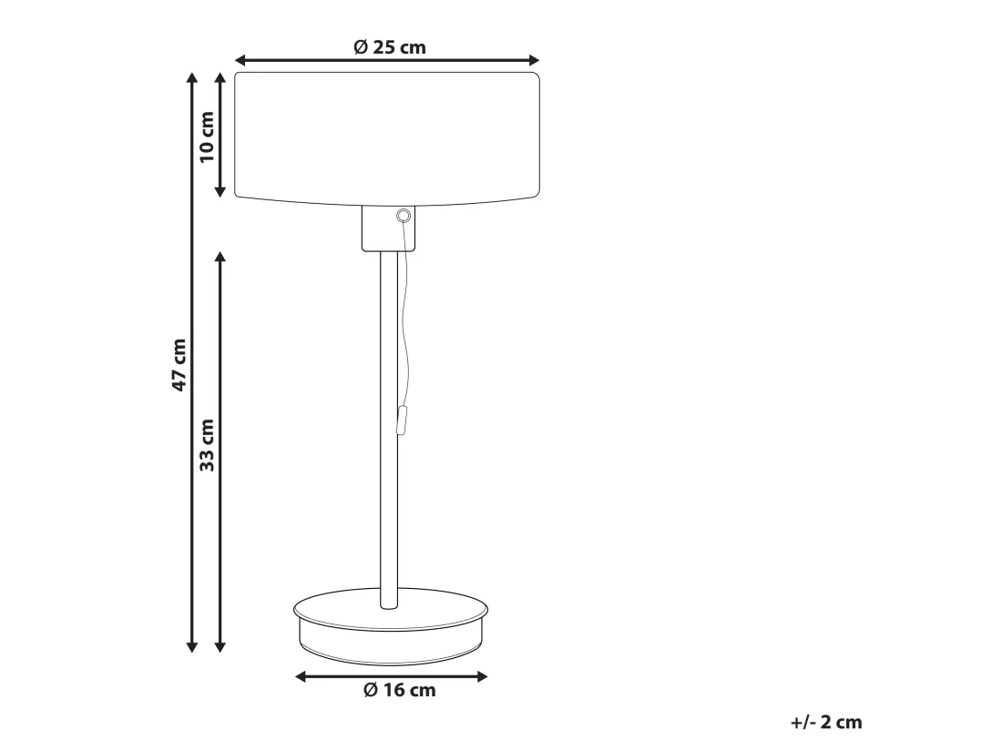 Lampe à poser ARIPO avec port USB Métal Doré