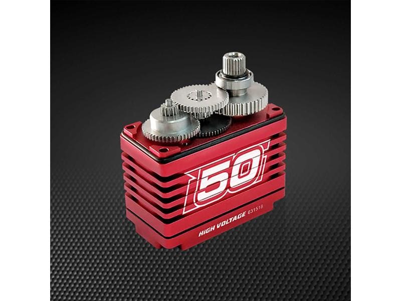 PowerHD Servo A-50CHV, 50 kg Digital HV Highend Standard Servo mit Coreless Motor und Aluminium Gehäuse