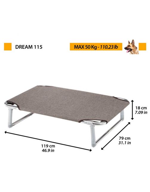 Ferplast Dog Bed Dream Stretcher Bruin - Hondenmand