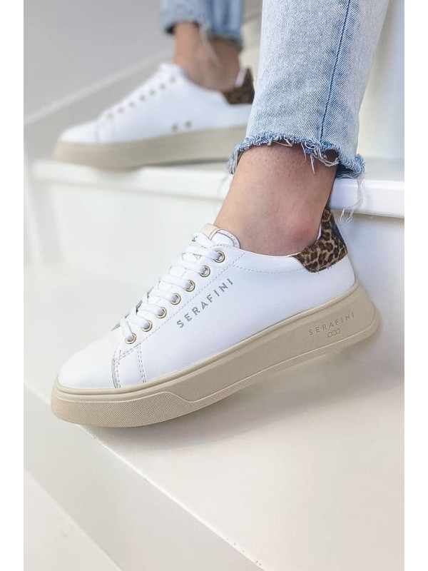 Baskets J.CONNORS White Animalier - Serafini