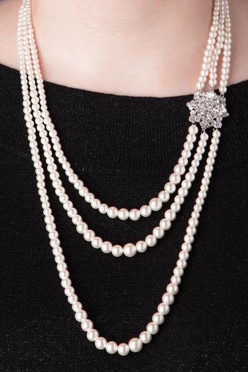 Lovely Parijs parels kristal ketting