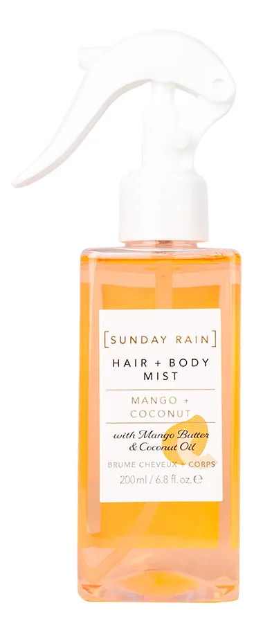 Sunday Rain Mango & Coconut Hair   Body Mist - 200 ml.