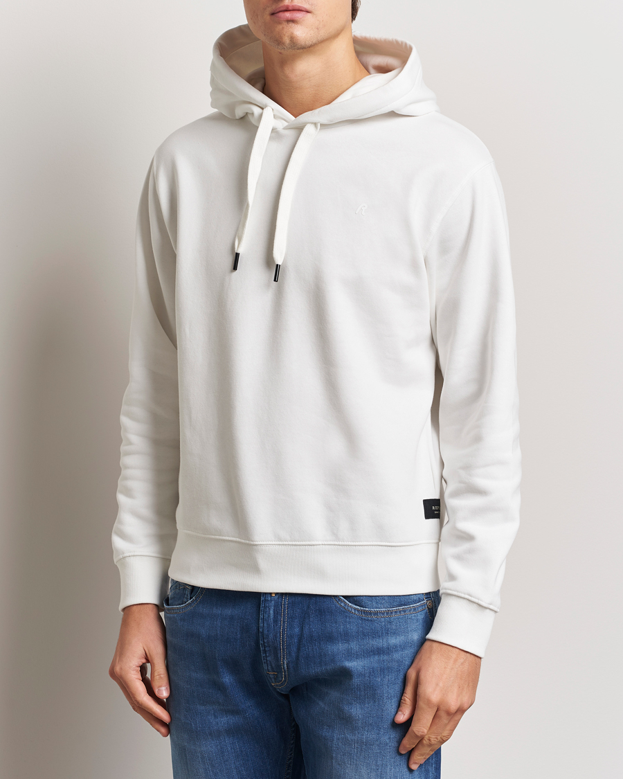 Replay Tonal Logo Hoodie Off White
