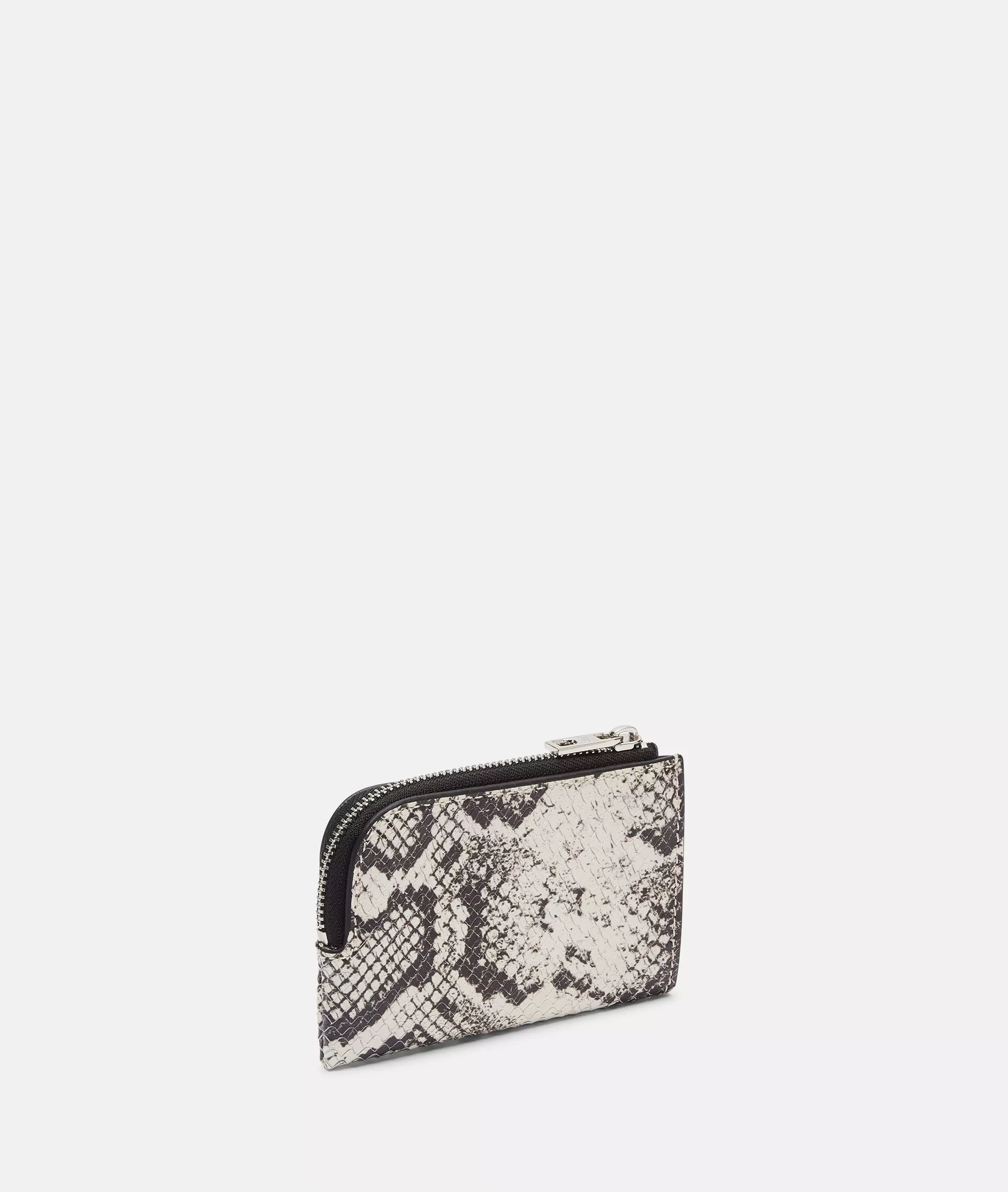Wallet Mini leather wallet in snake look