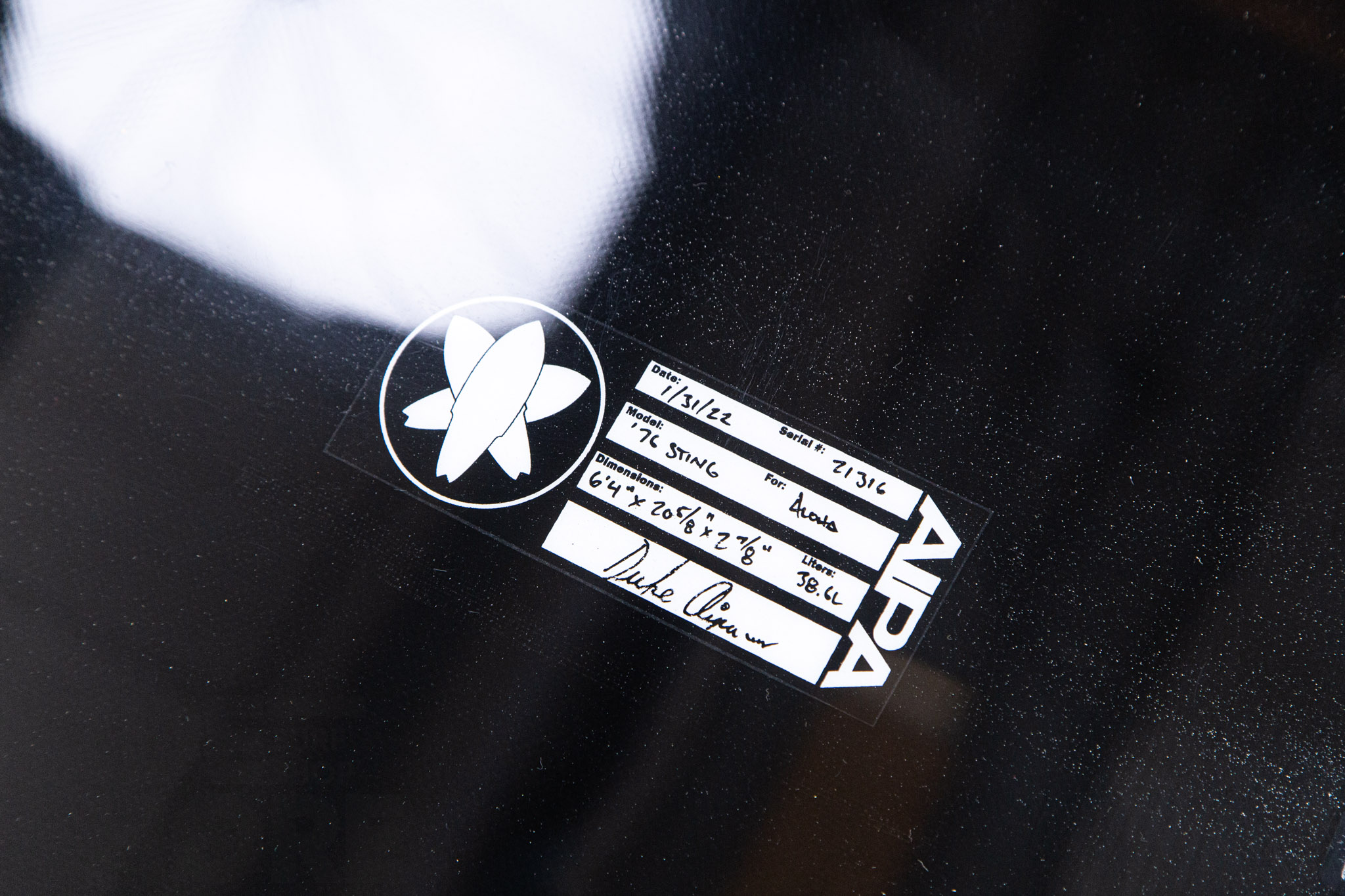AIPA 76' Sting - Black Tint   Polish - 6'4 x 20 5/8