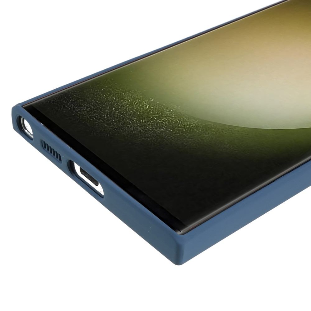 Samsung Galaxy S23 Ultra 5G Gummi Case Hülle mit Kameraschutz - Blau (Matt)