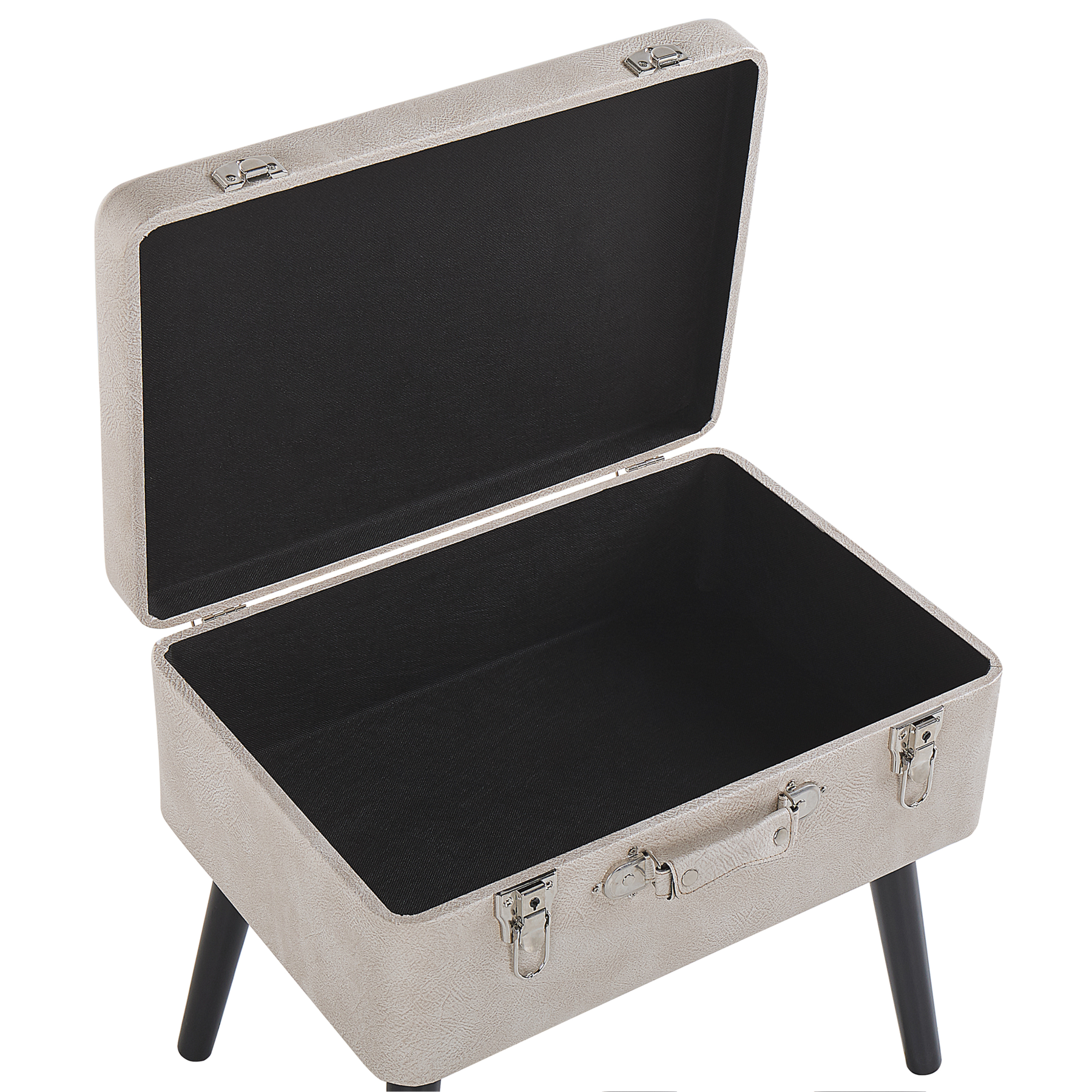 Beliani - MALLARD - Hocker - Beige - Kunstleer