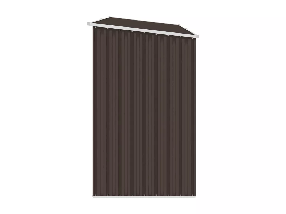 Abri à bois de jardin Marron 245x98x159 Acier galvanisé