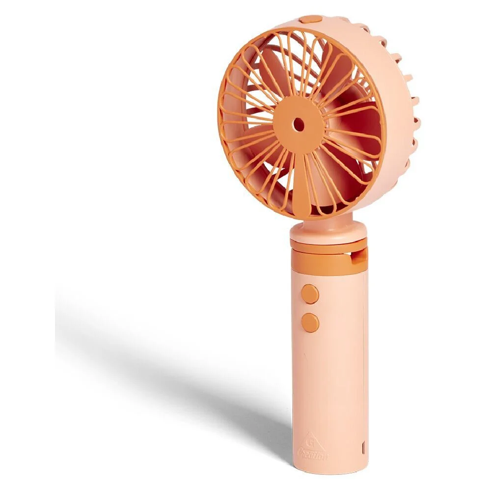 Ventilateur à main brumisateur USB 3 vitesses corail