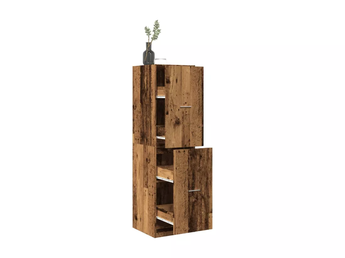 Armoire d'apothicaire vieux bois 40x41x144,5 cm bois ingénierie