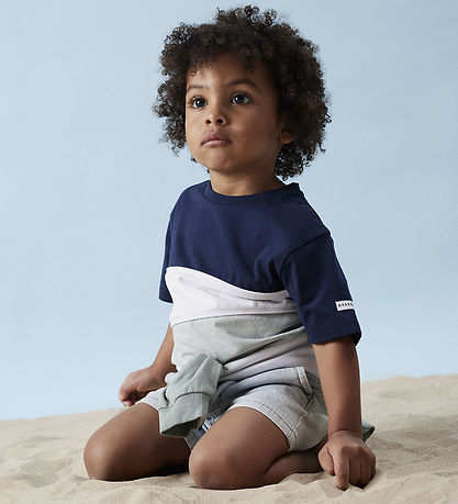 Name It T-Shirt - NmmHanni Aqua Grau