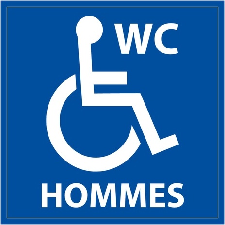 Panneau WC HOMMES PMR