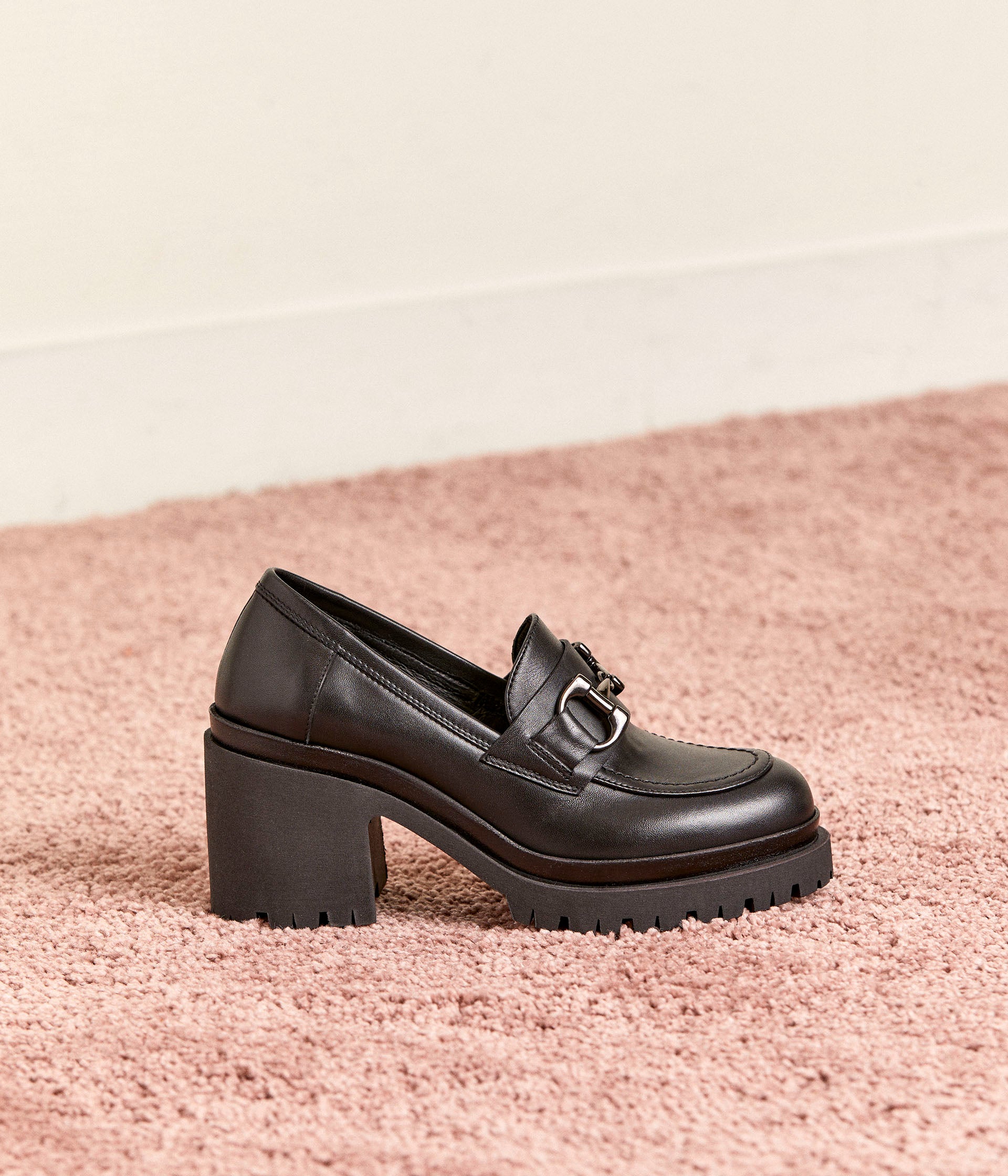 Mocassins crantés cuir Pernille